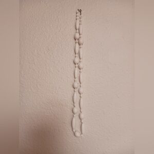 Vintage Acrylic White Beaded Necklace